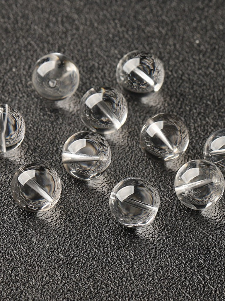 Clear Quartz Single Crystal Bead with Customizable