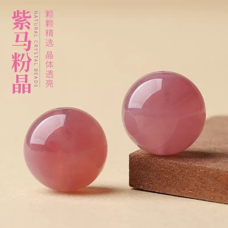 Rose Quartz Single Crystal Bead with Customizable · Z047
