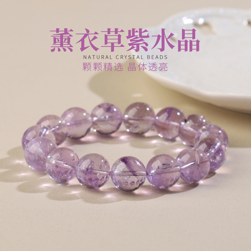 Amethyst Crystal Bracelet with Couple · D010