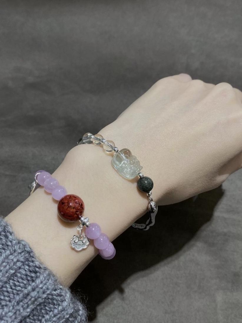 Natural Natural Crystal Bracelet with Pixiu