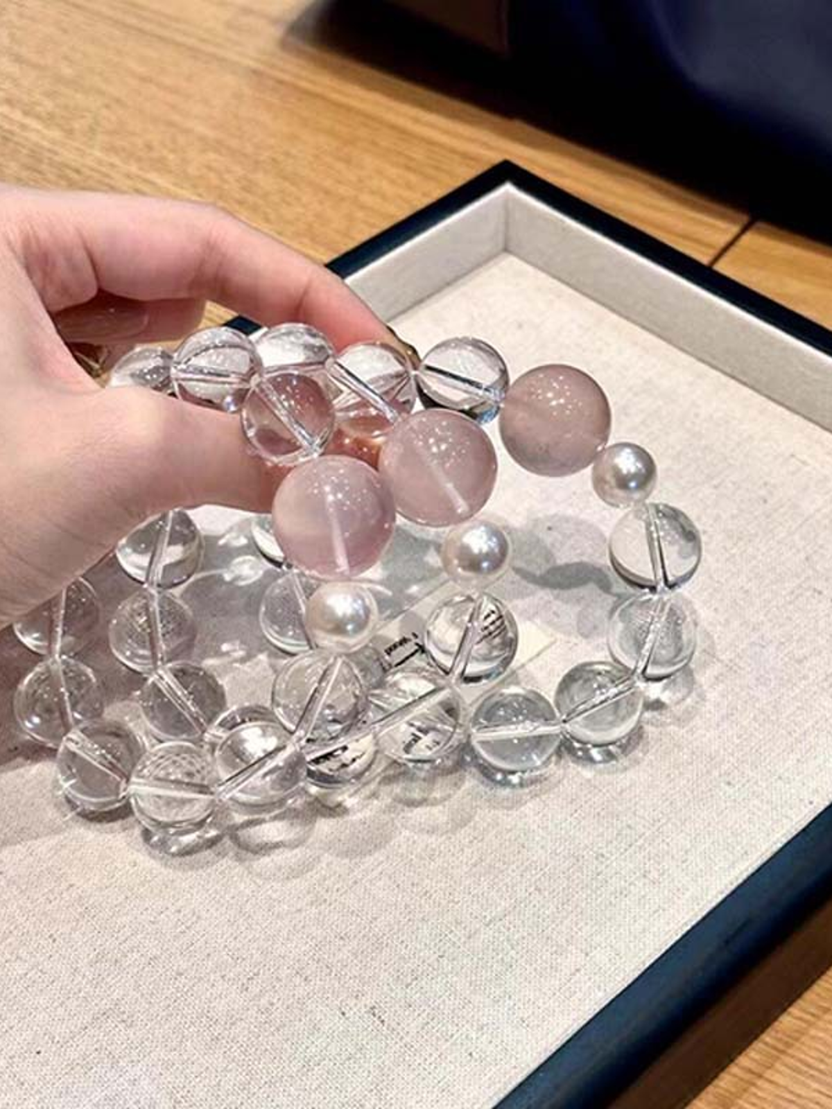 Clear Quartz Crystal Bracelet with Couple