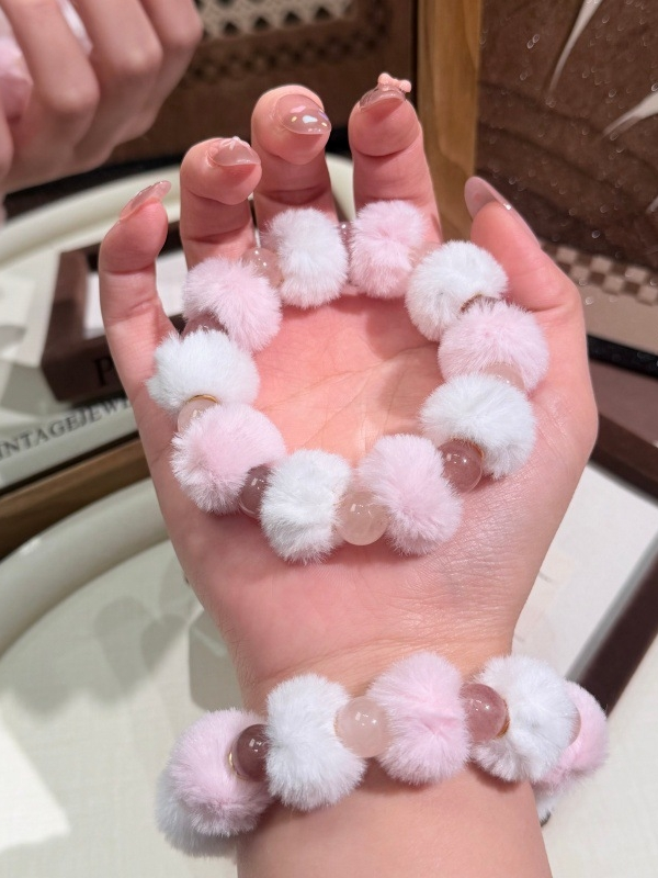 Strawberry Quartz Crystal Bracelet