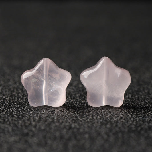 Rose Quartz Single Crystal Bead with Customizable · Z053