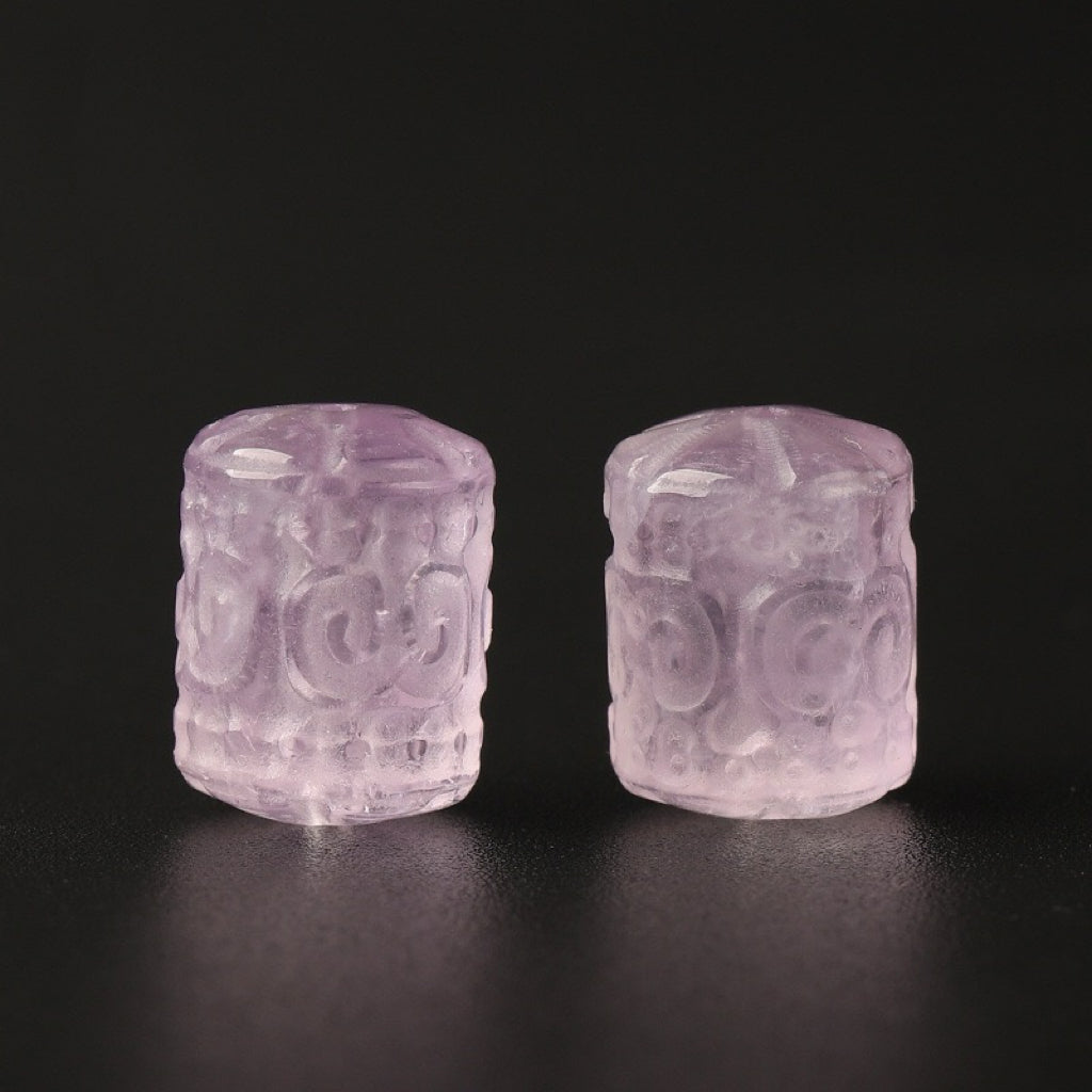 Amethyst Single Crystal Bead with Customizable · Z052
