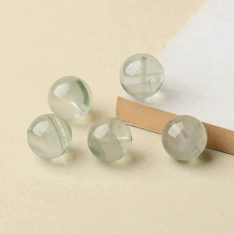 Green Phantom Quartz Single Crystal Bead · Z088