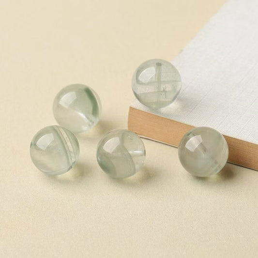 Green Phantom Quartz Single Crystal Bead · Z088
