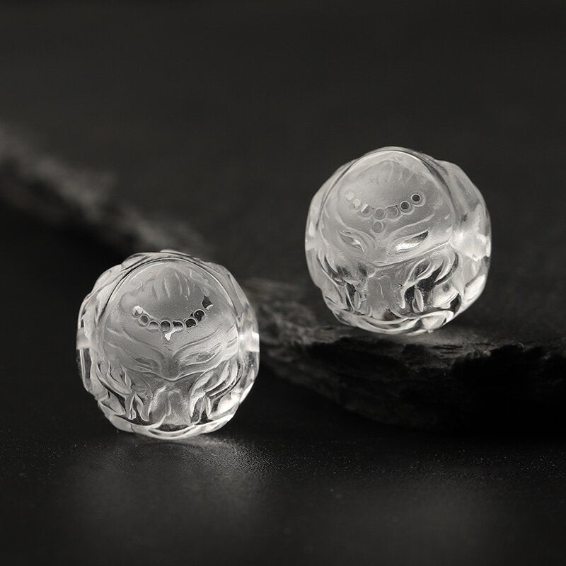 Clear Quartz Single Crystal Bead with Couple · Z083