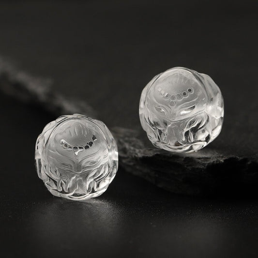 Clear Quartz Single Crystal Bead with Couple · Z083