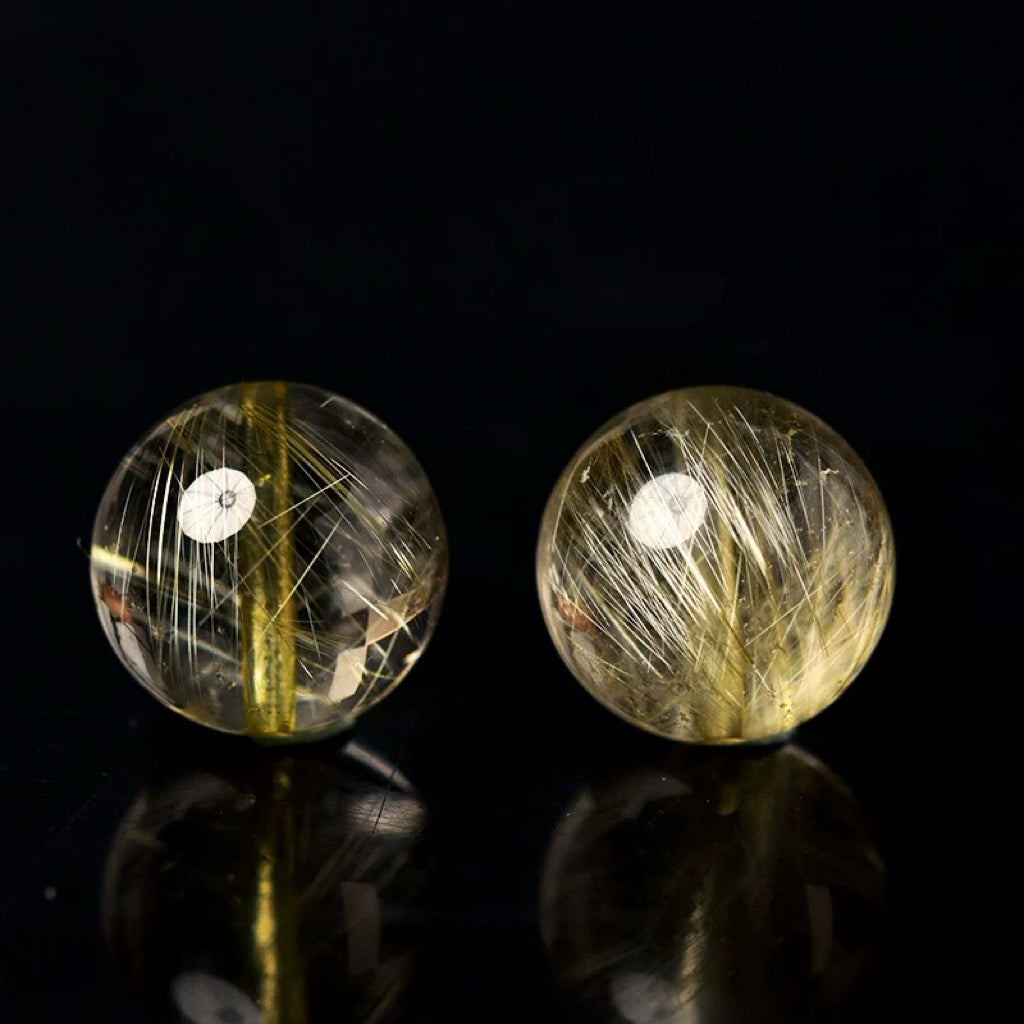 Natural Crystal Single Crystal Bead with Couple · Z022