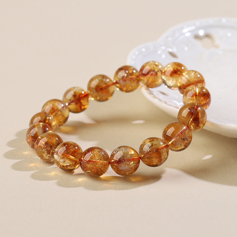 Citrine Single Crystal Bead · D003