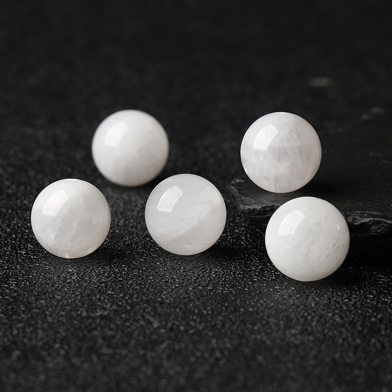 White Phantom Quartz Single Crystal Bead with Couple · Z082