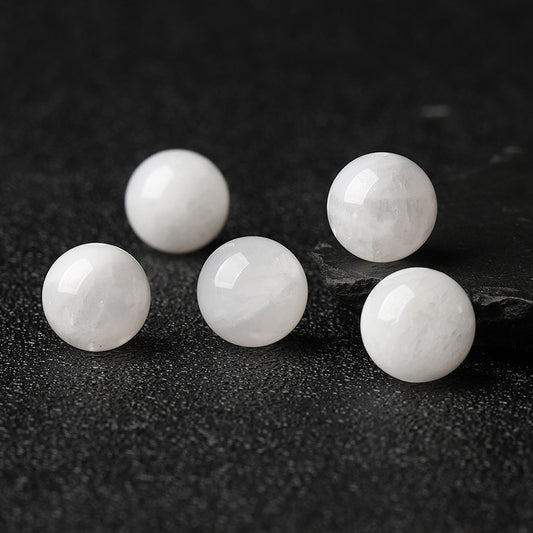 White Phantom Quartz Single Crystal Bead with Couple · Z082