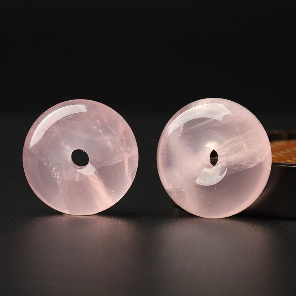 Rose Quartz Single Crystal Bead with Customizable · Z078