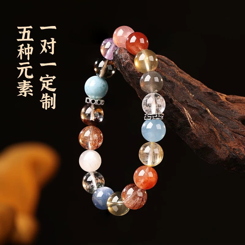 Natural Crystal Bracelet with Couple & Customizable · IE45917545