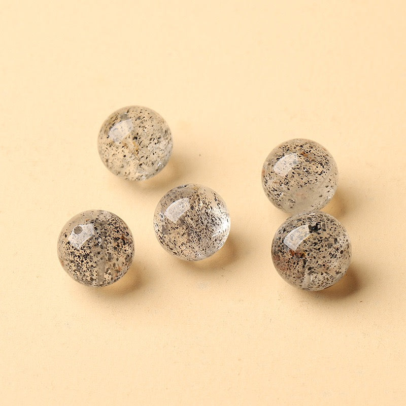 Strawberry Quartz Single Crystal Bead with Customizable · Z009