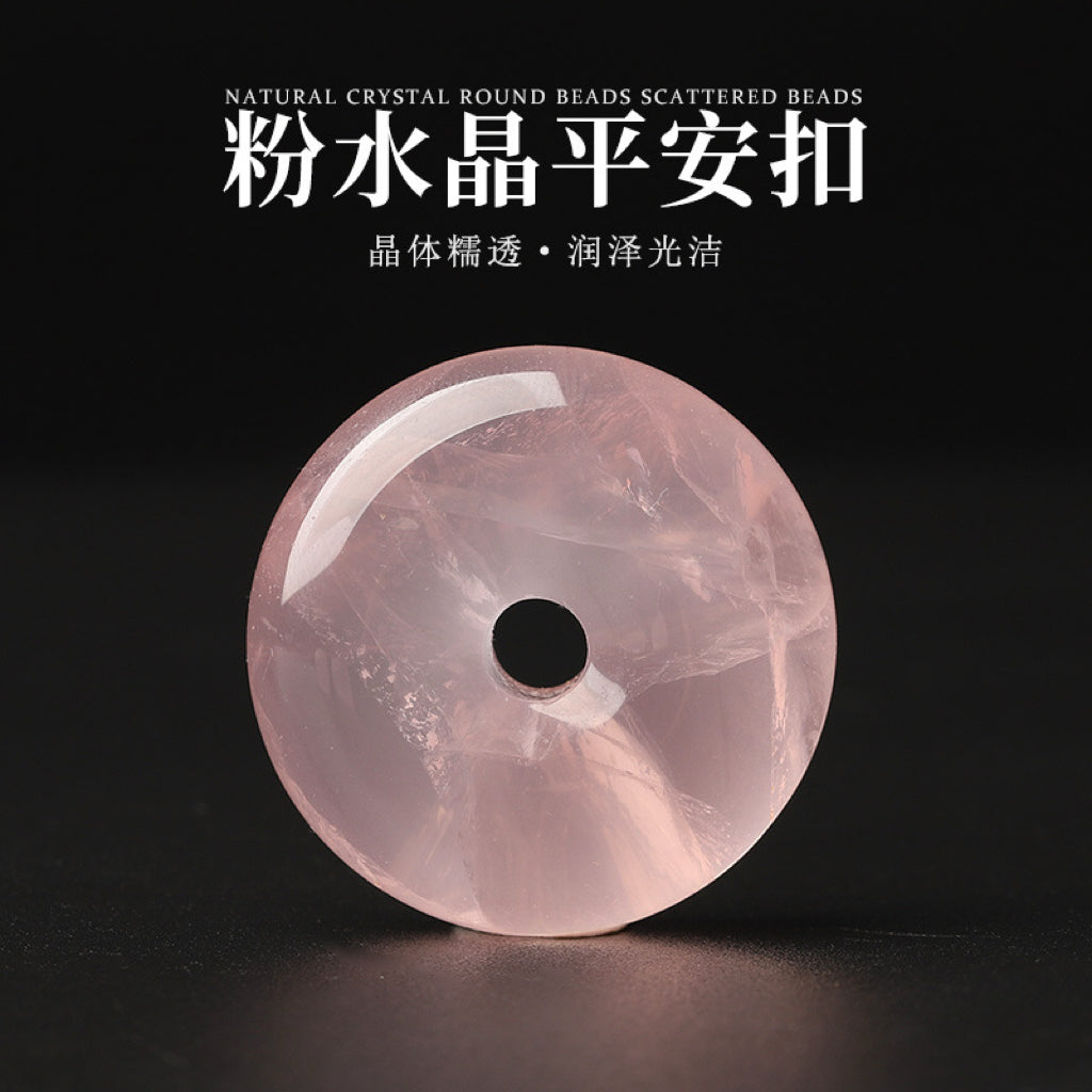Rose Quartz Single Crystal Bead with Customizable · Z078