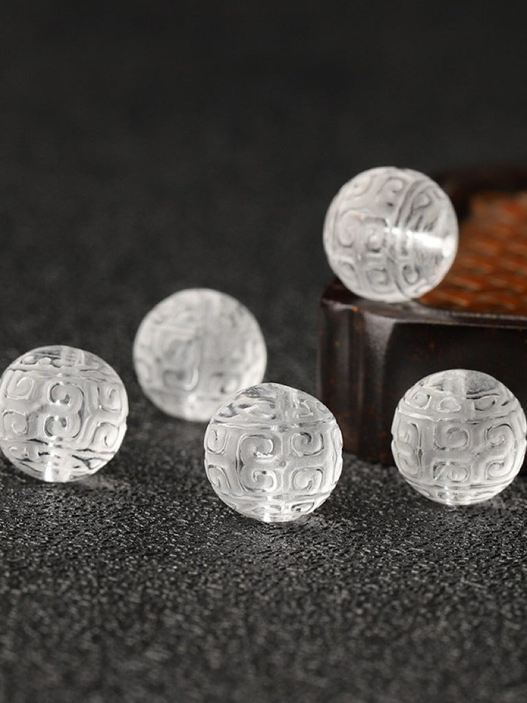 Clear Quartz Single Crystal Bead with Customizable
