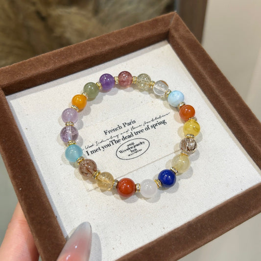 Golden Rutilated Quartz Crystal Bracelet · HL016