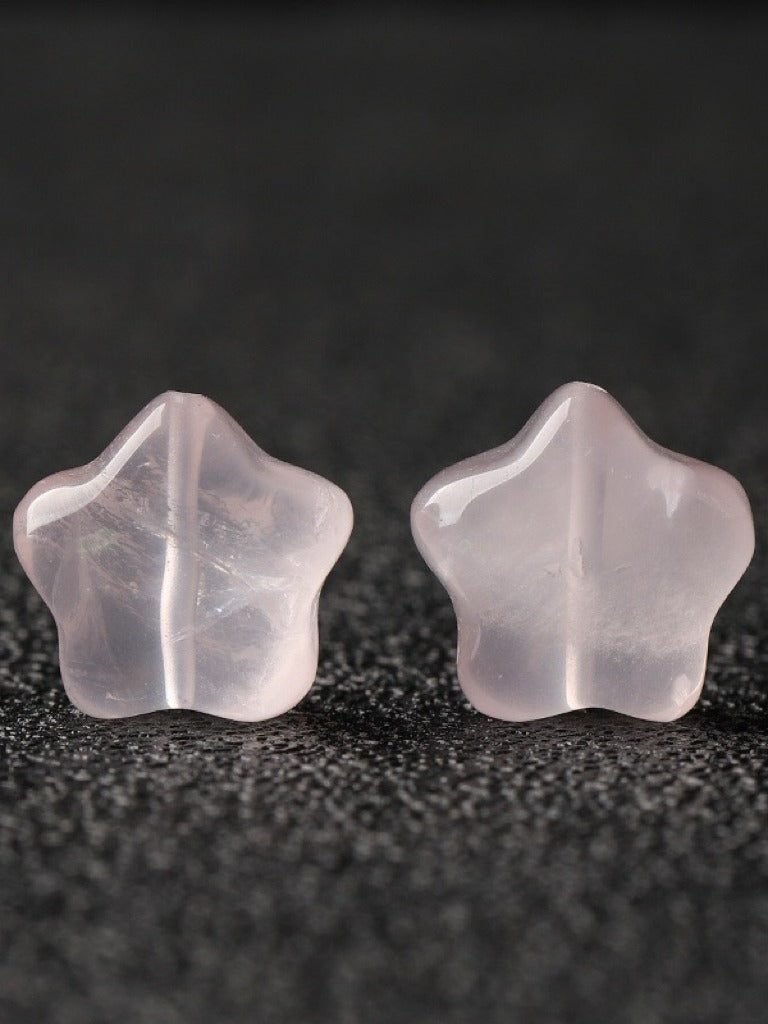 Rose Quartz Single Crystal Bead with Customizable