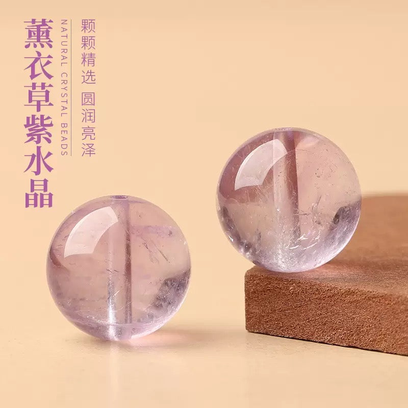 Amethyst Single Crystal Bead with Customizable · Z013