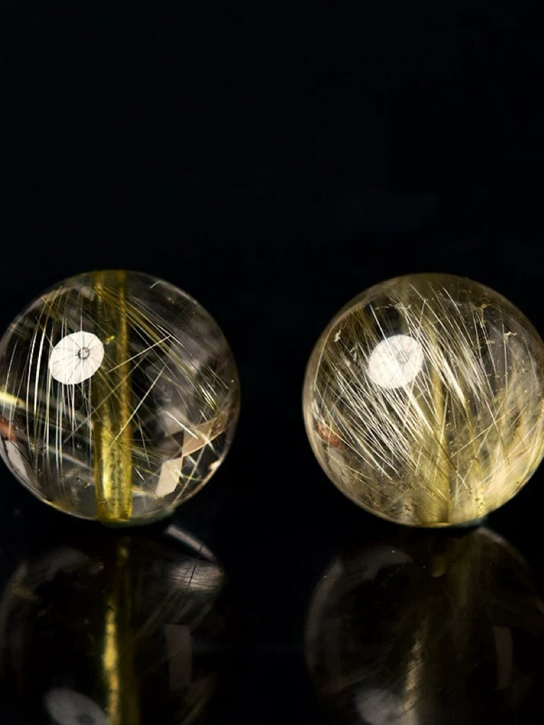 Natural Crystal Single Crystal Bead with Couple