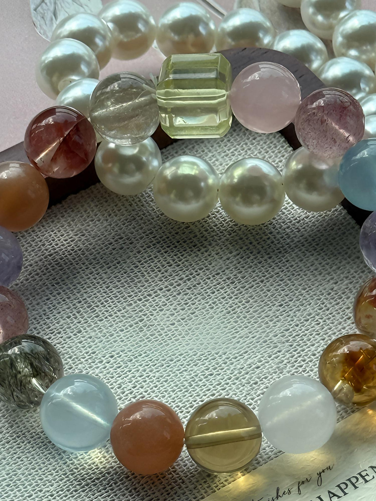 Natural Natural Crystal Bracelet with Customizable
