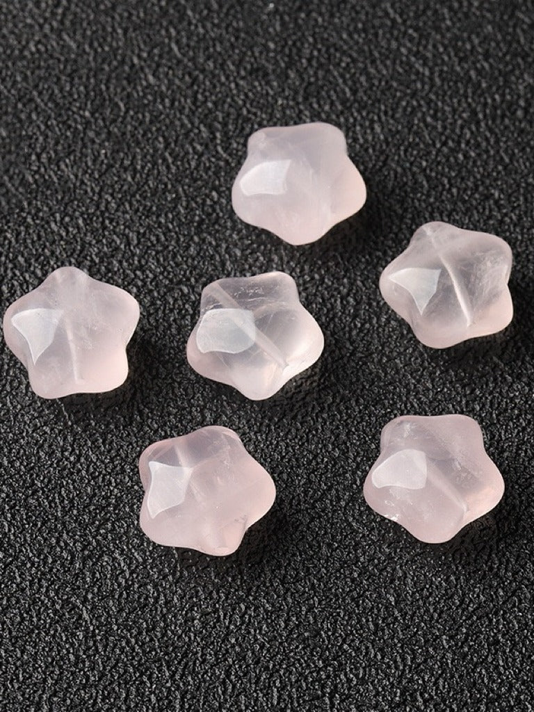 Rose Quartz Single Crystal Bead with Customizable