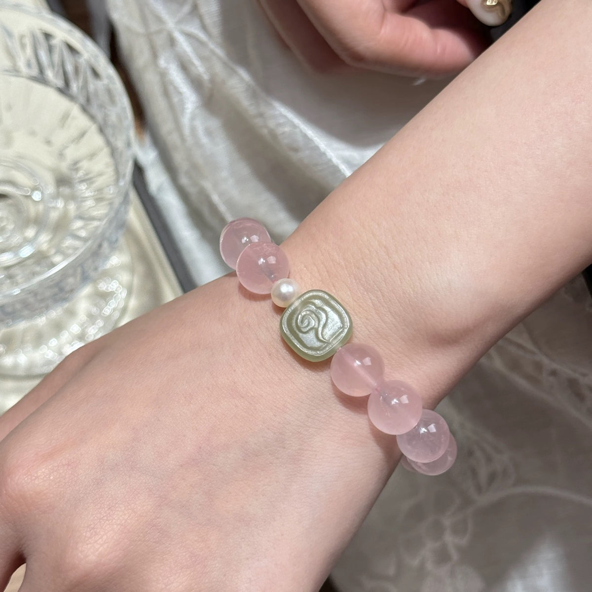 Pearl Crystal Bracelet with Pearl Accents