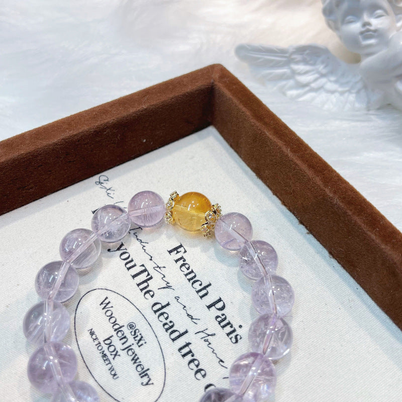 Amethyst Crystal Jewelry with Couple