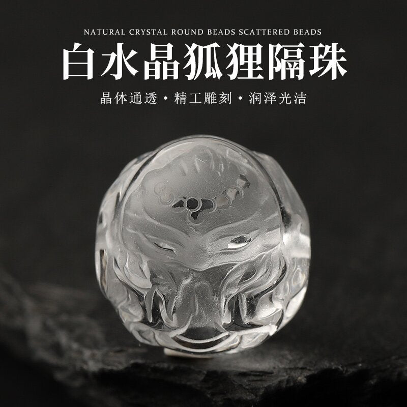 Clear Quartz Single Crystal Bead with Couple · Z083