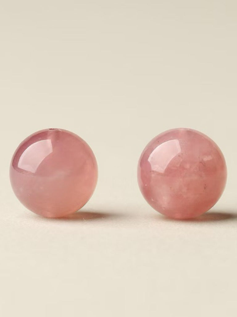Rose Quartz Single Crystal Bead with Customizable