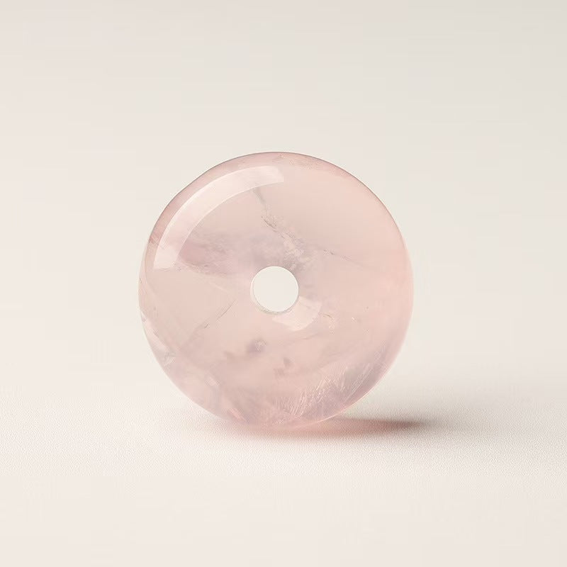 Rose Quartz Single Crystal Bead with Customizable