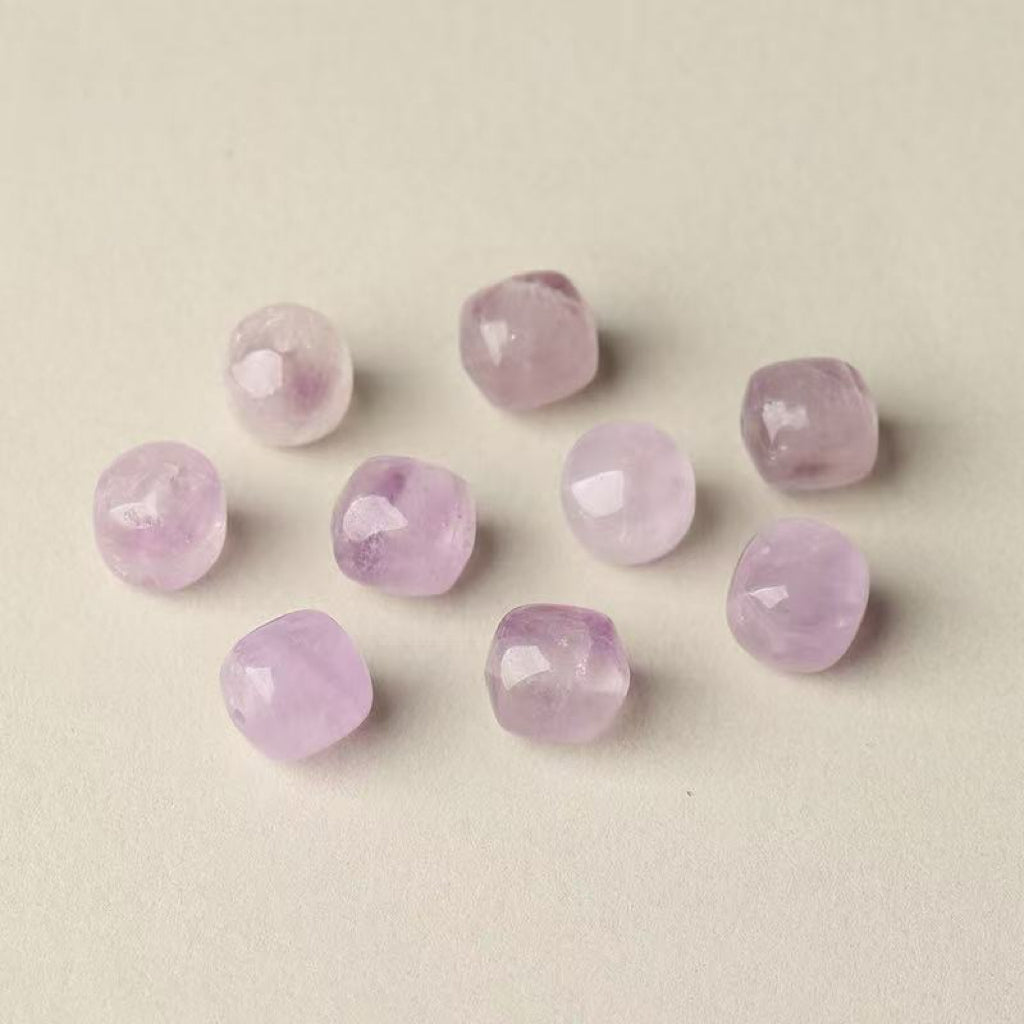 Amethyst Single Crystal Bead with Customizable