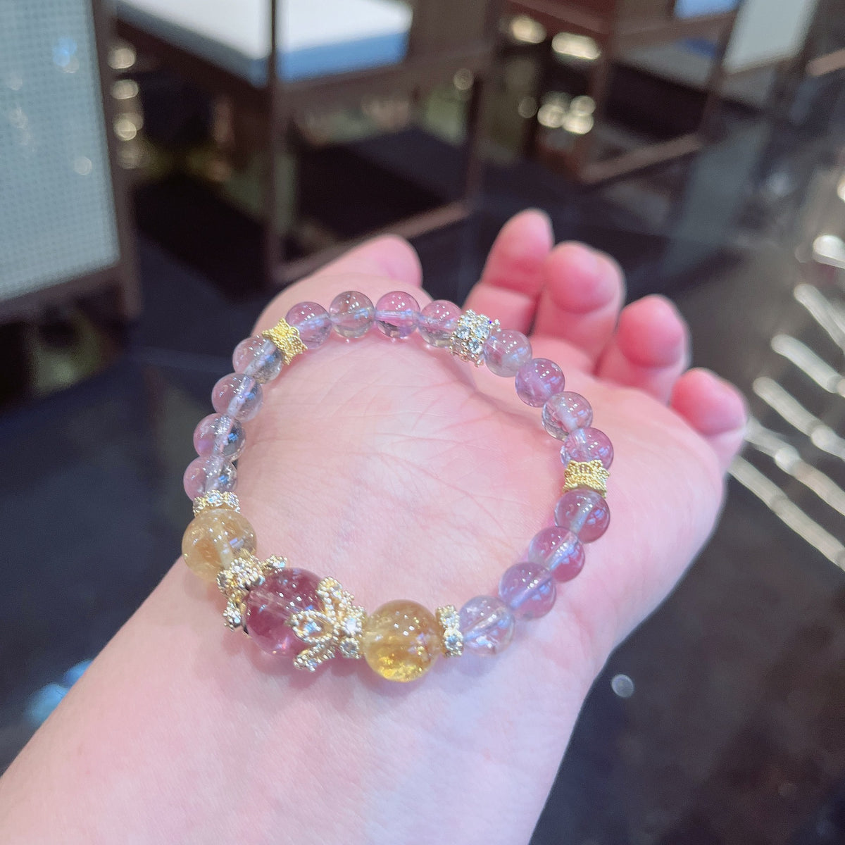 Natural Natural Crystal Bracelet with Couple