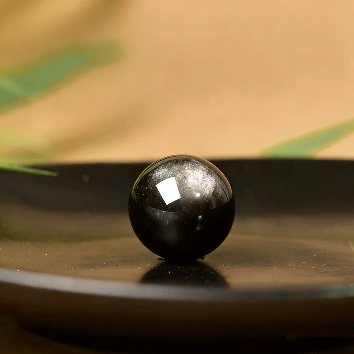 Silver Obsidian Single Crystal Bead with Customizable · Z007