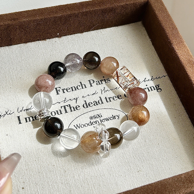 Amethyst Crystal Bracelet with Couple