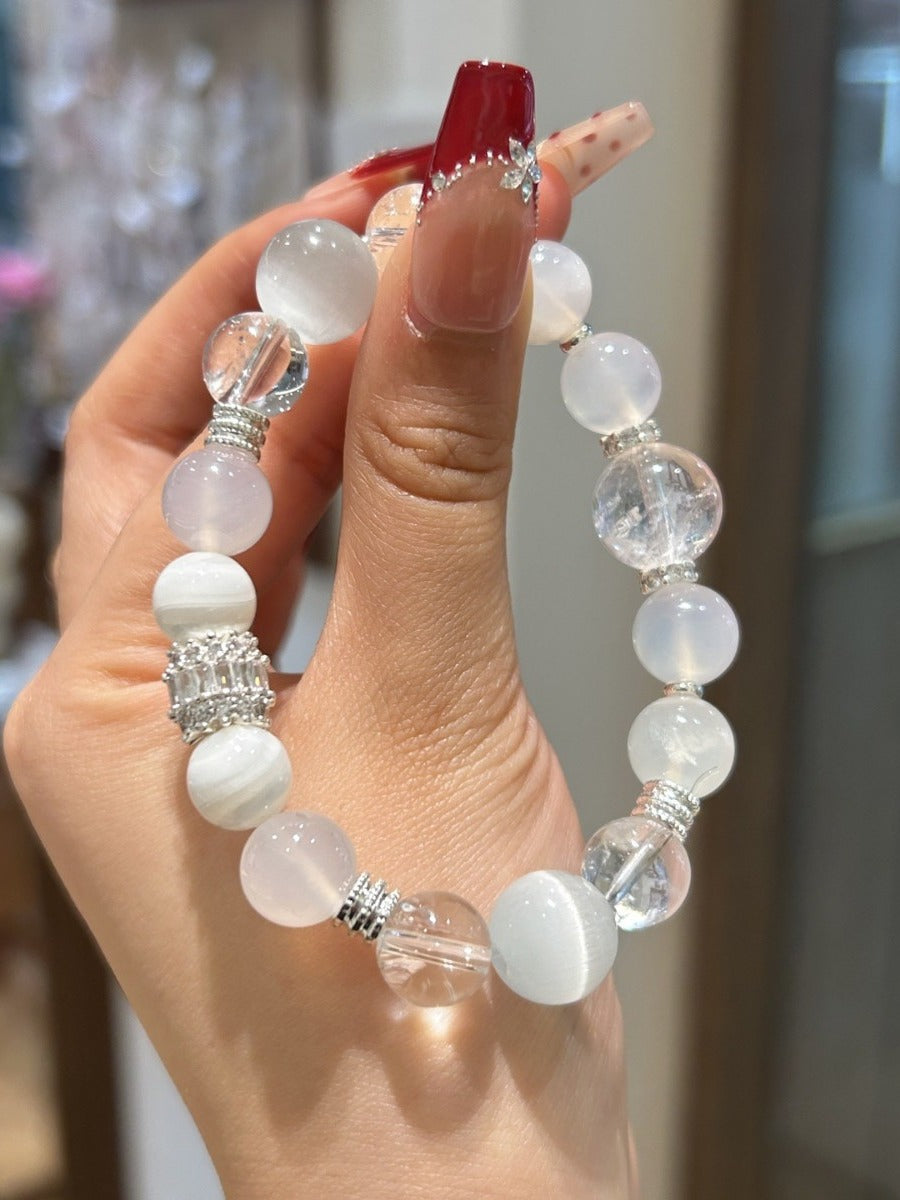 Natural Crystal Bracelet with Customizable
