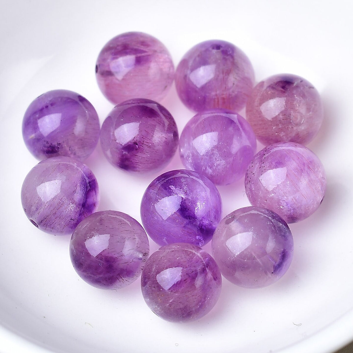 Natural Crystal Single Crystal Bead with Couple