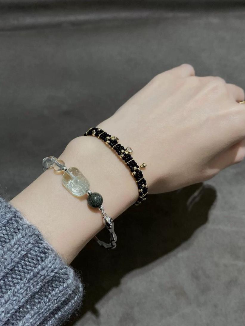 Natural Natural Crystal Bracelet with Pixiu