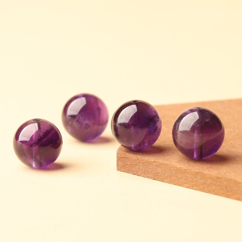 Amethyst Single Crystal Bead with Customizable · Z030