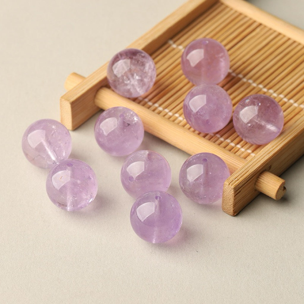 Amethyst Single Crystal Bead with Customizable · Z013