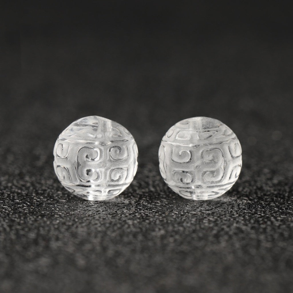 Clear Quartz Single Crystal Bead with Customizable
