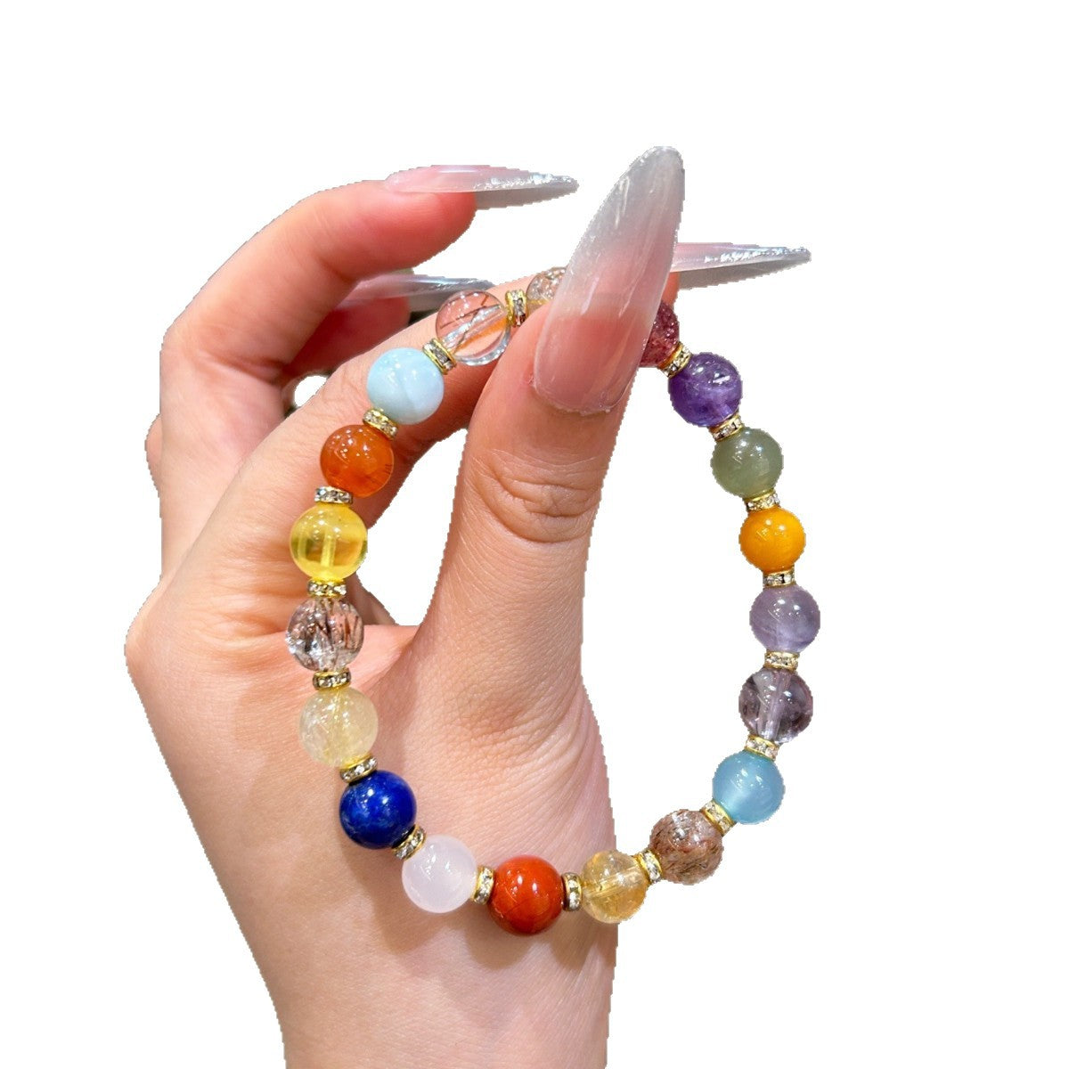 Golden Rutilated Quartz Crystal Bracelet