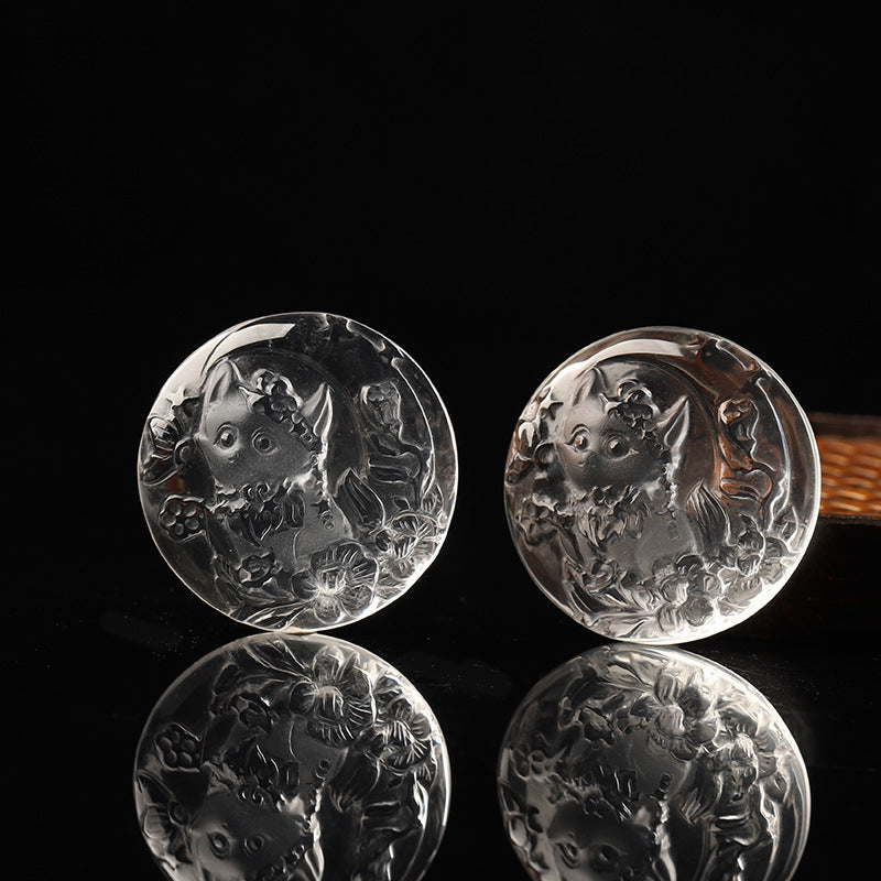 Citrine & Clear Quartz Crystal Accessory with Couple & Customizable
