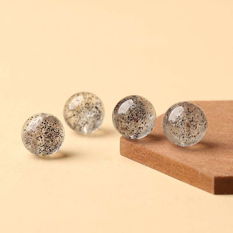 Strawberry Quartz Single Crystal Bead with Customizable · Z009