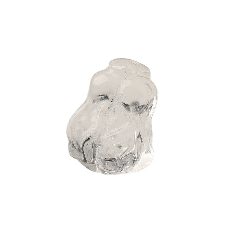 Clear Quartz Single Crystal Bead with Couple & Customizable