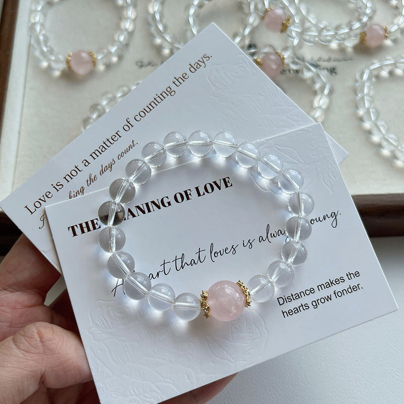 Natural Natural Crystal Bracelet with Couple