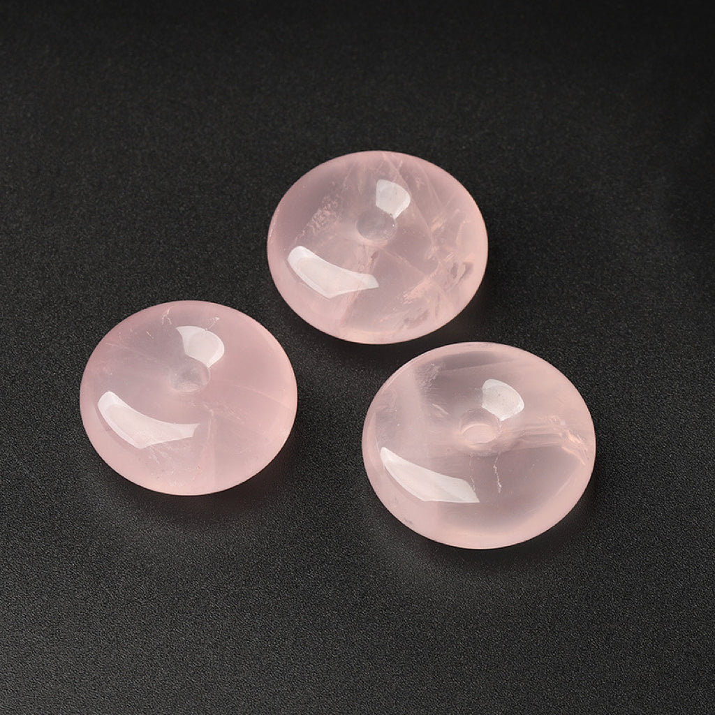 Rose Quartz Single Crystal Bead with Customizable