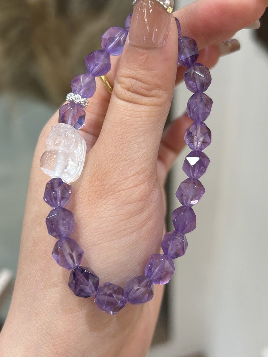 Natural Natural Crystal Bracelet with Pixiu