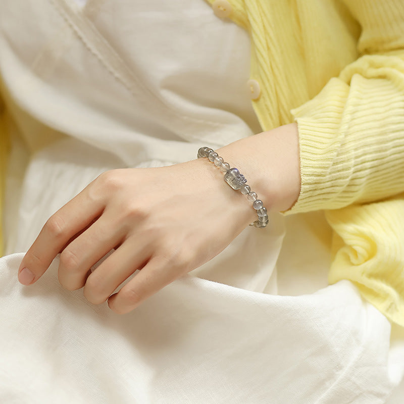 Natural Crystal Bracelet with Couple & Pixiu